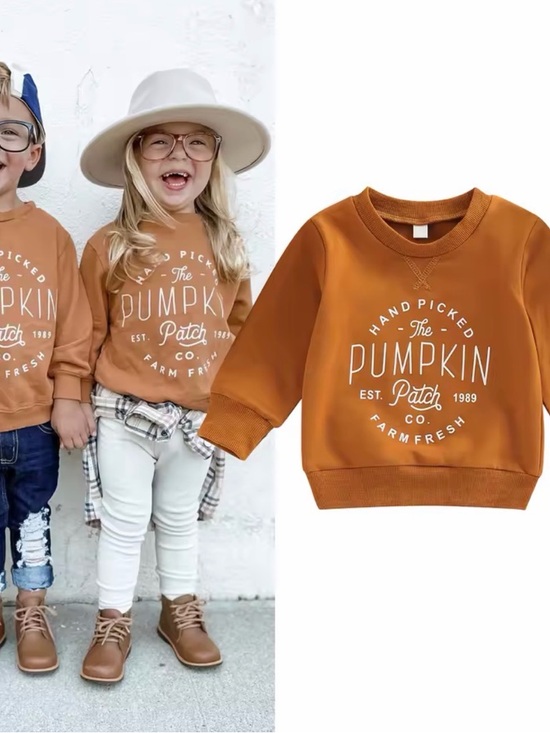 Other - Kids Pumpkin Patch Graphic Sweatshirt - Rust Orange